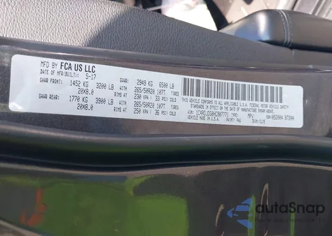 2017 Dodge Durango Gt Awd из США, поврежденный, VIN 1C4RDJDG0HC907771